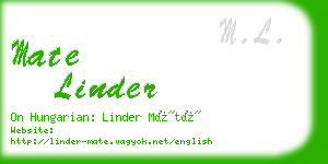 mate linder business card